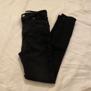Zara black denim skinny jeans